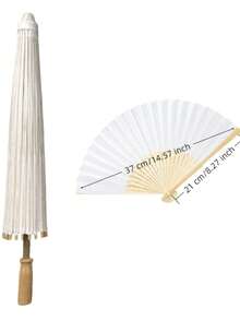 Wedding White Paper Parasol Umbrellas (1-Pack): Paper/Bamboo Umbrellas With Elegant Handle. Bridal Shower Supplies, Party Favors, Table Decorations Best Gifts, Wedding Decor, Home Decor, Room Decor Bride Birthday Graduation Birthday Decorations Party Decorations Bachelorette - White - View 15