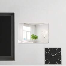 OUTANA 1pc Rectangular Acrylic Home Decor Mirror Wall Sticker, Moisture-Proof, Waterproof, Easy To Clean, Peel And Stick Wall Decor Mirror. Removable Mirror Effect Wall Art Sticker, Suitable For Living Room, Bedroom, Kitchen, Bathroom, Office, Foyer And Gym Decoration. - Multicolor - View 3