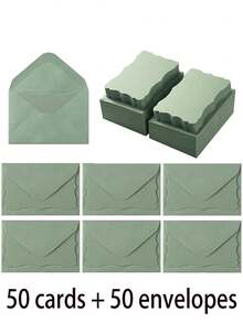 20-Piece Set, Includes Creative Kraft Paper Vintage Envelopes And Greeting Cards, Featuring A Blank Wavy Lace Design, Perfect For Handwritten Birthday Wishes, Thank-You Cards, And Letters. Suitable For Weddings, Engagements, New Year's Greetings, Party Invitations, Valentine's Day Handwritten Cards, And Business Correspondence. - Multicolor - View 24