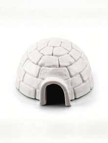 Miniature Figurines, Micro Landscape Decoration, Lifelike Ice House Model Realistic Figures, Suitable For Winter Wonder, Garden Or Home Decoration, Winter Wonder Decoration, Party Gift, Best Winter Gift For Friends, Figurines, Realistic Polar Figurines, Valentine'S Day Gifts