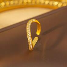 1 Piece Of Gold Full Diamond Blue  Ring - J11 Gold Blue Zirconium Ring - View 4