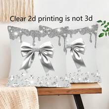 2 poszewki na poduszki w stylu boho z geometrycznym, błyszczącym wzorem koralikowym, 45 x 45 cm, poliester, luksusowe, srebrne i czarne, przezroczyste koraliki, zapięcie na zamek błyskawiczny, poszewki na poduszki w stylu rustykalnym, pasujące do każdego typu pomieszczenia, nadające się do prania w pralce – wkładka nie jest dołączona, poduszki dekoracyjne na każdą porę roku