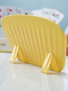 三层可折叠扑克牌架，免提扑克托盘，带可调节桌面支架，扇形设计，适用于纸牌游戏、扑克派对和家庭纸牌游戏之夜 - 成人皮诺克尔牌架 - 彩色 - 查看 7