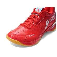 LI-NING Unisex Badminton Shoes, Lightweight Cushioned Casual Sports Shoes AYAU005-2 - Dreamy Blue/Flame Red - View 6