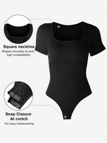 2pcs/Set Women Seamless Waist Trainer Jumpsuit, Butt Lifting Tummy Control, Flat Belly, Shapewear Jumpsuit, Waist Trainer, Butt Lifting Shaper, Backless Shaping Jumpsuit - Multicolor - View 9