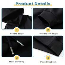 After Hours Til Dawn Tour 2025 Merch Autumn Winter Men's Women's Retro Fashion Long Sleeved Pure Cotton Hoodie - 黑色 - 查看 6