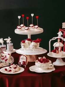 100pcs/50pcs Valentine's Day Heart Theme Skewers - Red & White Heart "Love" Pendant, Heart Shaped Bamboo Toothpicks, Bamboo Skewers, Ideal For Cakes, Desserts, Salads, Sandwiches - Birthday, Wedding, Valentine's Day Events, Parties, Restaurants And Home, Holiday Tableware, Decorative Skewers, Bamboo Picks - Multicolor - View 7