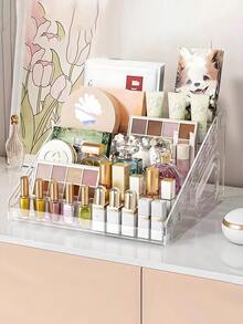 1Piece Home Lipstick And Cosmetics Storage Rack, Multi-Layer Transparent Nail Polish Display Rack, Nail Art Storage Box, Storage Rack - Multicolor - View 2