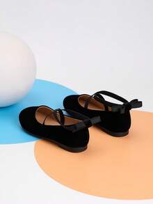 1双秋季新款花卉装饰公主风帆布平底鞋，学生女生户外舒适舞蹈平底鞋，婚鞋 - 黑色 - 查看 8