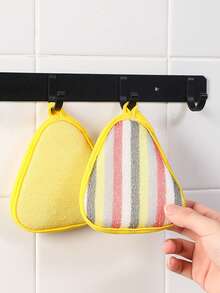 3pcs/Set Dishwashing Sponge Scrubber, Easy To Clean, Non-Stick, Random Color - Multicolor - View 7
