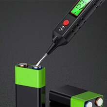 12-300V交流非接触式电压测试仪，智能电压检测器，带NCV功能和背光报警，需1节AAA电池（不包含在内） - 彩色 - 查看 3