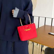 时尚小巧可爱包包 女士单肩包 手提包 刺绣帆布托特包 便携实用通勤女迷你手机包