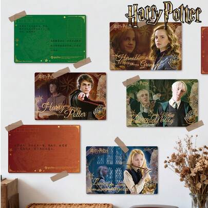 Harry Potter Hogwarts trong loạt truyện Fantastic Tales - Bưu thiếp laser - 6 bản in nghệ thuật nhân vật phim, Hàng hóa  để đóng khung, gửi hoặc sưu tập, Quà tặng hoàn hảo cho người yêu sách, Trở lại trường học