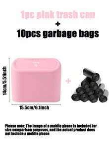 Auto-Abfalleimer mit Deckel - Universeller Mini-Mülleimer für Fahrzeuge, auslaufsicher, mit 30 Müllbeuteln, Organizer und Stauraum für Vorder- und Rücksitz, Zubehör für Auto, Büro, Schlafzimmer, Zuhause (Schwarz) - Schwarz - Übersicht 15