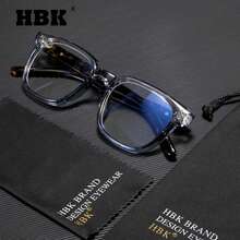 HBK 时尚光学镜架新款 TR90 方形大框复古艺术装饰休闲透明眼镜男女通用，户外旅行假日街头摄影购物节礼物 - K39922 - 查看 46