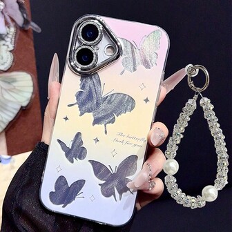  JURSUE 可爱卡哇伊时尚抽象美学防震保护硬壳手机壳，带摄像头保护套和手机挂绳，兼容 17 Air 16 15 13 12 11 Pro Max IP 14 Plus，女士/女孩适用 MZ50113