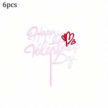 1 cái/3 cái/6 cái Đầu bánh cưới bằng Acrylic ngày lễ tình nhân dùng để trang trí bánh sinh nhật, tiệc ngày lễ tình nhân - Nhiều màu - Xem 26