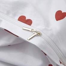 Brown Green Red Gingham Buffalo Plaid Duvet Cover King 100% Washed Cotton Vintage Checkered Duvet Cover Set Retro 3 Piece Grid Bedding Set With Zipper Closure Corner Tioft Easy Care - 國王+紅心 - 查看 5