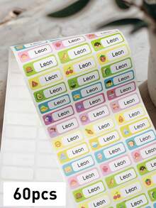 定制防水贴纸，个性化姓名标签贴纸，返校用品，定制姓名标签贴纸，托儿所标签，可定制贴纸，定制贴纸，学校用品，托儿所必备品 - 風格6 - 查看 10