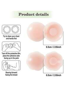 12pcs/6Pairs Reusable Lifting Nipple Covers, Seamless Breathable Self-Adhesive Invisible Bra, Traceless Anti-Bump, Women's Underwear And Underwear Accessories. - 彩色 - 查看 11