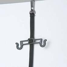 HAWT Flip Flop Rack Organizer Holds 9 Pairs Over Door Organizer Space Saving Shoe Rack Adjustable Hooks Organize Flip Flops  And Oofos Black - như hình ảnh - Xem 4