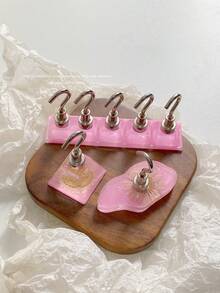 亚克力极光彩虹色矩形钻石形状美甲展示架，树脂水晶珠水钻复古韩国花朵激光 DIY 家居和户外女士母亲姐妹妻子女友婚礼美甲沙龙美容情人节使用