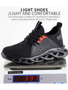 Dian Sen 1 Pair Unisex Steel Toe Safety Boots, High-Top Sports Safety Shoes, Durable Work Boots, Safety Training Shoes