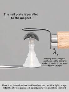 LYTTOA 2pcs Cat Nail Magnetic Gel, 3-In-1 Multi-Function Magnetic Stick & Strong Magnet Nail Art Tools - Multicolor - View 3