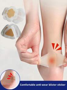 1set 10pcs Triangular Foot Pads And 10pcs Heel Pads High Heeled Shoes Scratch Resistant Heel Stickers Abrasion Resistant Heel Stickers Women Transparent Invisible Gel Stickers Protect Ankles Abrasion Resistant Stickers Anti Abrasion Foot Patch, High Heel Shoes, Sandals, Bionic Gel, Ankle Heel Patch, Blister Patch - Multicolor - View 4