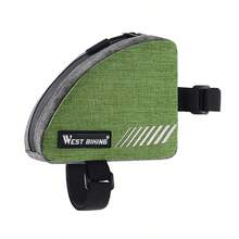 Bolsa de cuadro de bicicleta mini de 0.4L WEST BIKING, ligera, con forma de triángulo, reflectante y compacta para la parte delantera de la bicicleta - Multicolor - Ver 7