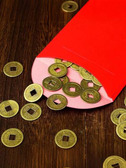 10/20pcs Chinese New Year Feng Shui Copper Coins, Auspicious I Ching Coins Symbolizing Health And Wealth, Can Be Used As Decorative DIY Craft Accessories For Keychains, Sachet Bags, Bag Decorations, Also Suitable For Office, Doors, Indoor/Outdoor Spaces, Ideal Gifts For Valentine's Day, Thanksgiving, New Year And Other Holidays