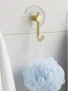 4 خطافات حائط من الأكريليك، رف منشفة لاصق غير انزلاقي، بدون حاجة إلى ثقب، للتركيب على الحائط، مناسب للحمام والغرفة والمطبخ - مربع/شكل حرف J - متعدد الألوان - مشاهدة 12