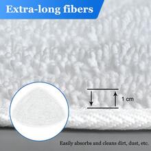 DLAIMI 1/3/5片装替换拖布，适用于O-Cedar蒸汽拖把/MOP Plus，柔软超细纤维材质，适用于各种地板、厨房、浴室、客厅，轻松吸附毛发和碎屑，可水洗，白色，清洁工具配件，返校季/圣诞节 - 白色 - 查看 9