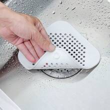 PC Drain Hair Collector With Suction Cup, Durable Silicone Square Shower Drain Cover, Anti-Clog Sink Strainer Floor Cover, Hair Drain Filter For Shower, Suitable For Bathroom, Tub And Kitchen, Bathroom Tools, Four Seasons Bathroom Decor