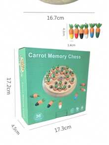 Carrot Baby Harvest Game - Montessori Children's Wooden Toy For Shape And Color Sorting And Matching Puzzle - Cognitive Development - Boys & Girls - Birthday Gift - Holiday Gift - Christmas Gift - Radish Memory Chess - View 12