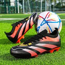 New Recommended Youth Soccer Shoes For School, Students, Matches, Training - Low-Top, Long Studs, Wear-Resistant, Non-Slip, Grip, Unisex Adult - Black - View 1