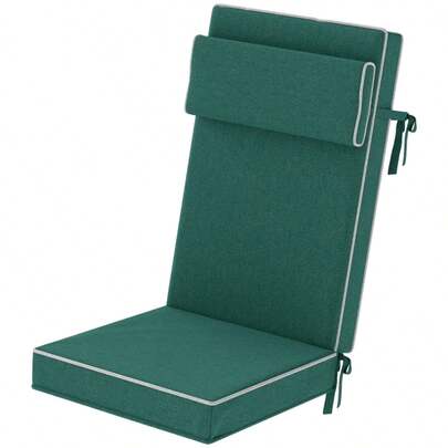 Outsunny Seat Cushion 120 X 47 X 9.5, Waterproof Chair Cushion With Straps, Headrest, UPF50+ Outdoor And Indoor Seat Cushion, Seat Cushion For Folding Chair, Dining Chair, Green On The Site