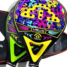 ABELHA New Carbon Fiber Paddle Racket, Team Sport Short-Handle Squash Paddle, Outdoor Sport Padel Tennis Racket, Paddle Tennis Equipment With Storage Backpack - Yellow - 1pc - View 5