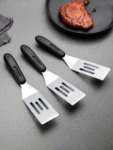 Mini Style Pancake Fruit Pan Fry Shovel Teppanyaki Beef Chop Shovel Japanese Cuisine Small Leaky Shovel Cooking Tool Japanese Cuisine Shovel Teppanyaki Stainless Steel Beef Chop Shovel Browni Tiramisu Cake Small Leaky Shovel Cooking Tool - Multicolor - View 10