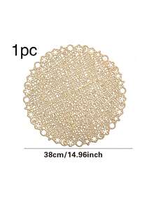 1/4/6pcs Star & Moon Woven Placemats, Suitable For Dining Table Decor, Party Tablecloth, Holiday Event - Multicolor - View 14