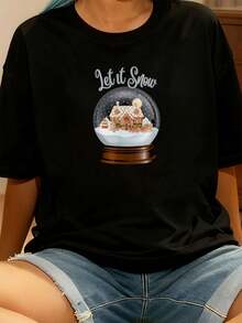 Women T-Shirts - 黑色 - 查看 7