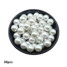 4/6/8/10毫米白色亚克力圆珠，适用于珠宝制作、手机链DIY、时尚手链项链装饰配件 - 白色 - 查看 6