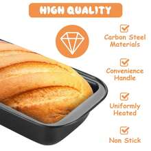 1个/3个装长方形不粘面包模具，家用厨房蛋糕烘焙工具，长方形吐司模具，不粘烘焙模具，烘焙模具套装