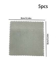 5件/套 灰色麂皮擦银布 方形大理石纹擦银布 双面擦镜布 银饰抛光布 麂皮亮银布 厨房、浴室、家居、家居用品