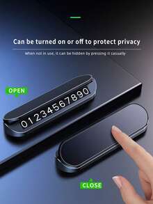 移动车载电话卡、临时停车牌照、车载显示屏、手机号码伪装、停车号码牌、发光停车卡、通知电话号码卡、隐藏式移动车载牌照、临时停车标志、汽车装饰配件 - 均碼 - 查看 2