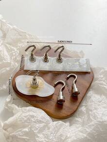 亚克力极光彩虹色矩形钻石形状美甲展示架，树脂水晶珠水钻复古韩国花朵激光 DIY 家居和户外女士母亲姐妹妻子女友婚礼美甲沙龙美容情人节使用