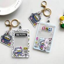Kpop Cartoon Shaped Transparent Card Cover, Backpack Pendant, Bag Accessories, ID Card Game Card Protective Cover, Acrylic Material - Multicolor - View 8