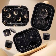 这款两件套包括一个卷烟托盘和一个50毫米研磨器。这款多功能研磨器，锌合金材质，四层设计，搭配金属卷烟托盘，是一款非常适合圣诞节/生日礼物或派对礼品的家用工具。