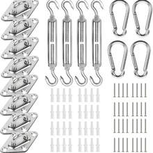 1 Set Stainless Steel Sunshade Fixed Kit Outdoor Garden Sunshade Awning Triangle Sunshade Net Accessories - 11*16*3 Packaging Dimensions - View 5