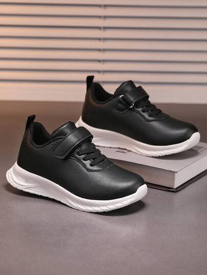 Zapatos deportivos para niños, ligeros, cómodos, antideslizantes y duraderos con parte superior de cuero, adecuados para otoño/invierno